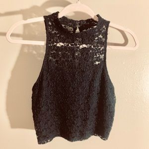 A&F high neck lace crop top